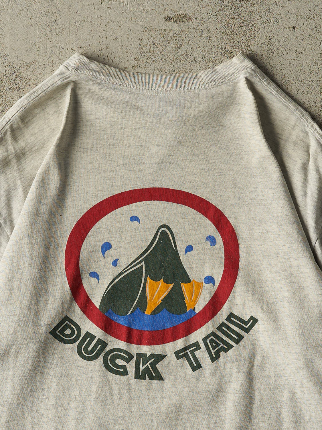 Vintage 90s Heather Grey Duck Head Single Stitch Tee (L)