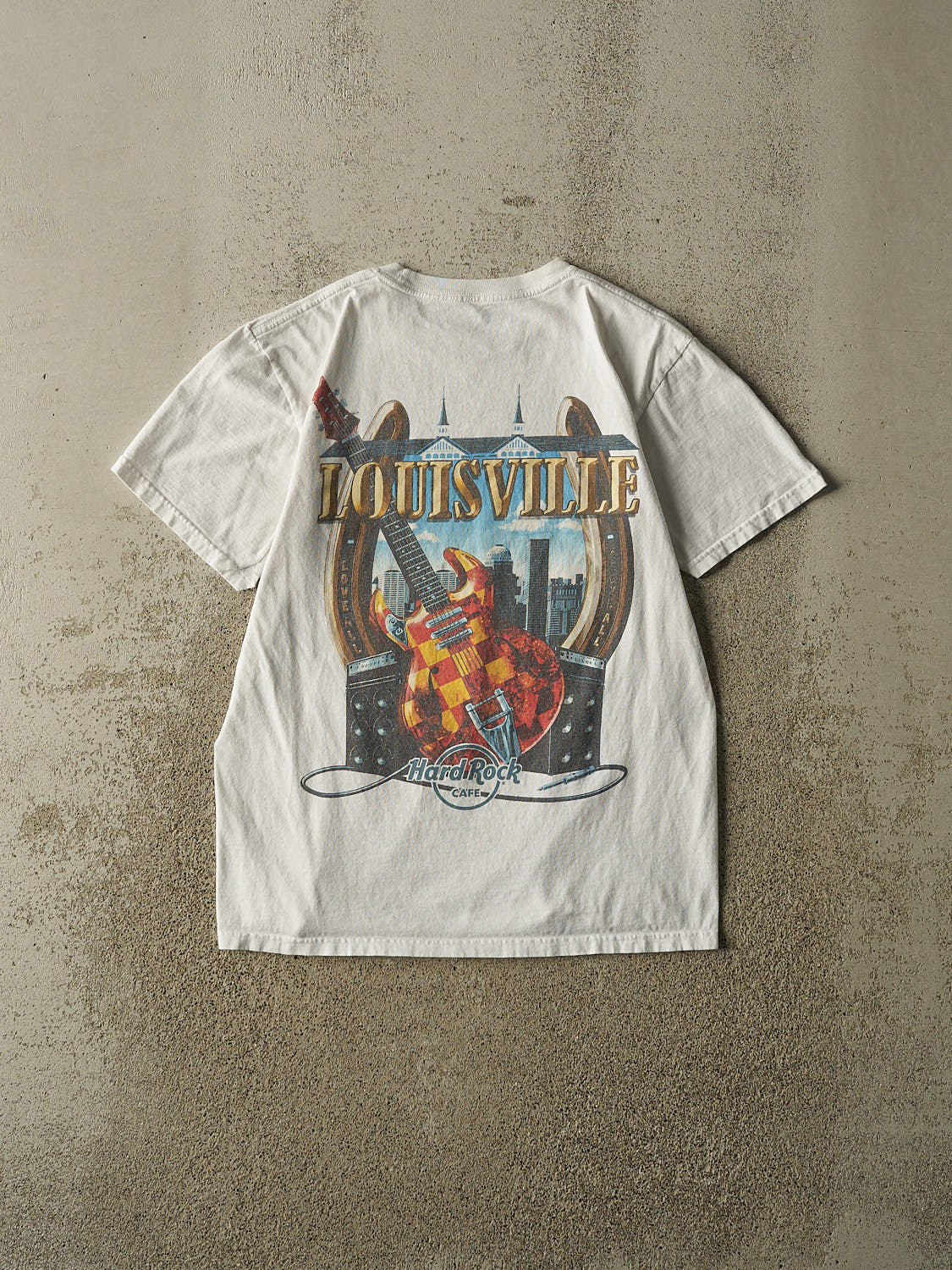Vintage Y2K White Hard Rock Cafe Louisville KY Tee (S/M)