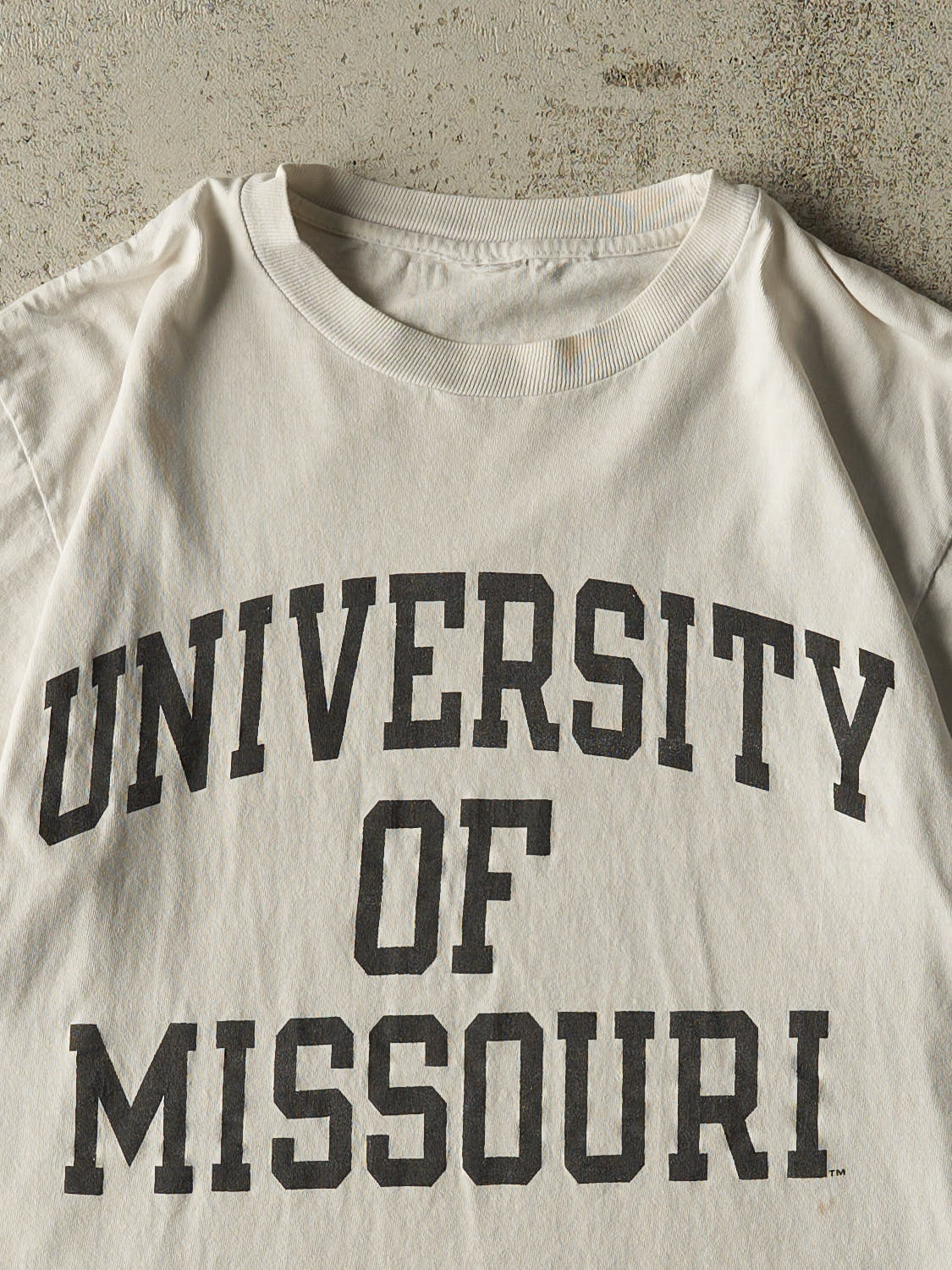 Vintage 90s White University of Missouri Tee (S/M)