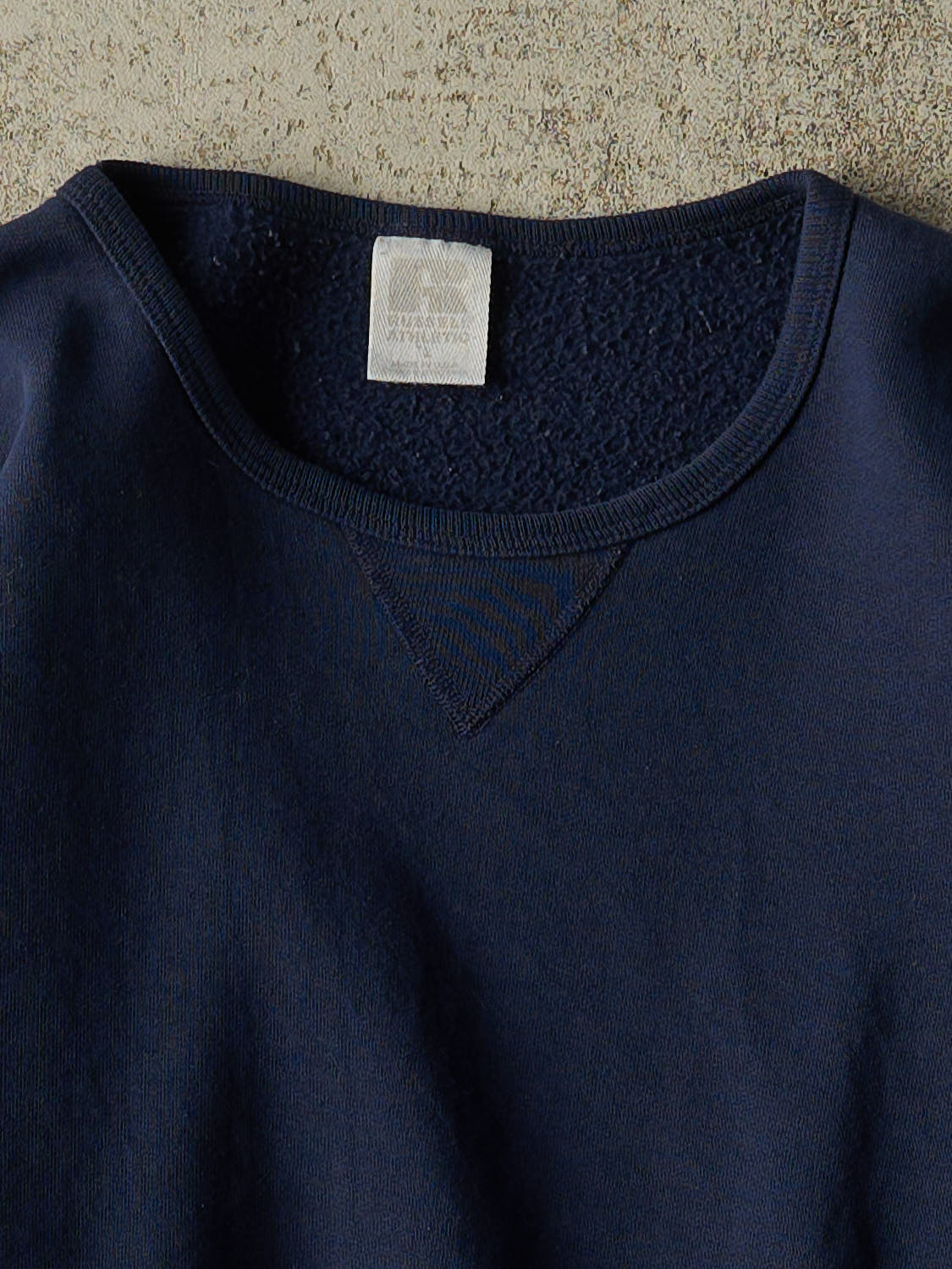 Vintage 90s Navy Blue Russell Athletic Boxy Crewneck (S)