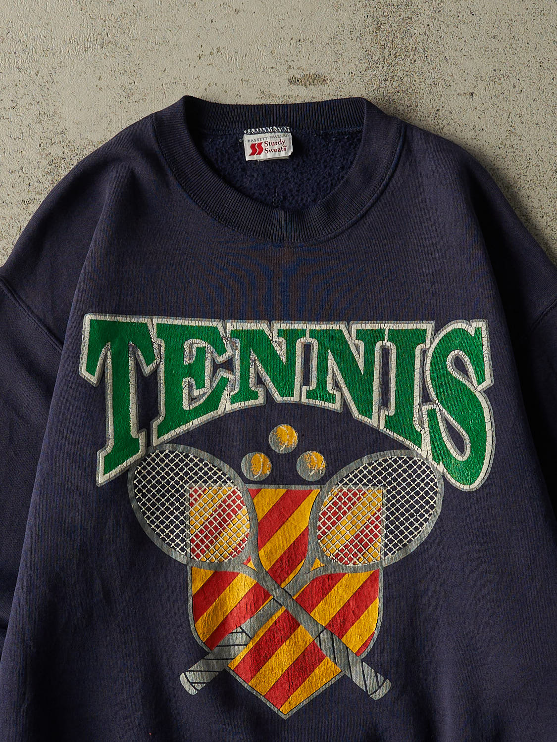 Vintage 90s Navy Blue Tennis Crewneck (M/L)