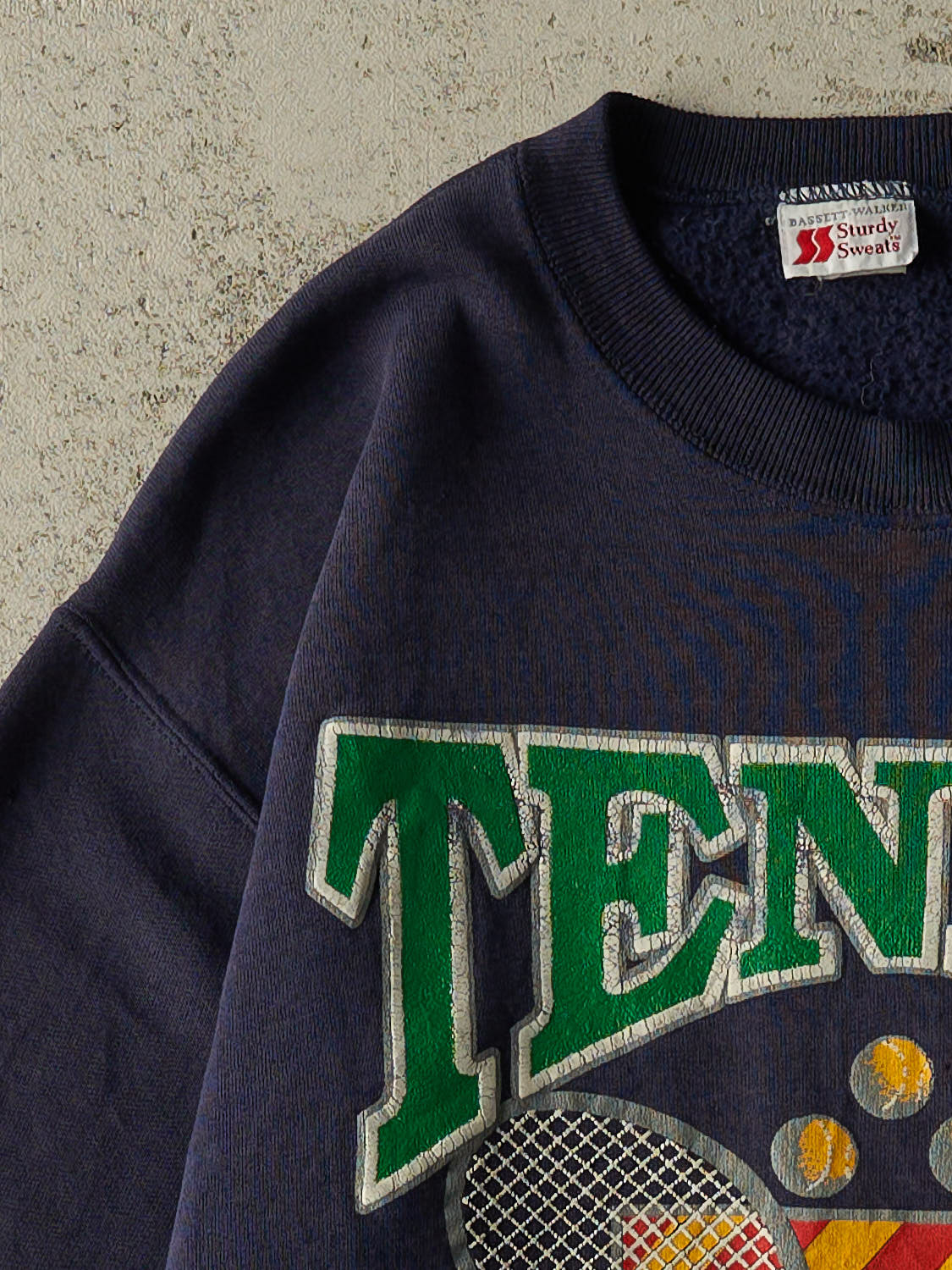 Vintage 90s Navy Blue Tennis Crewneck (M/L)