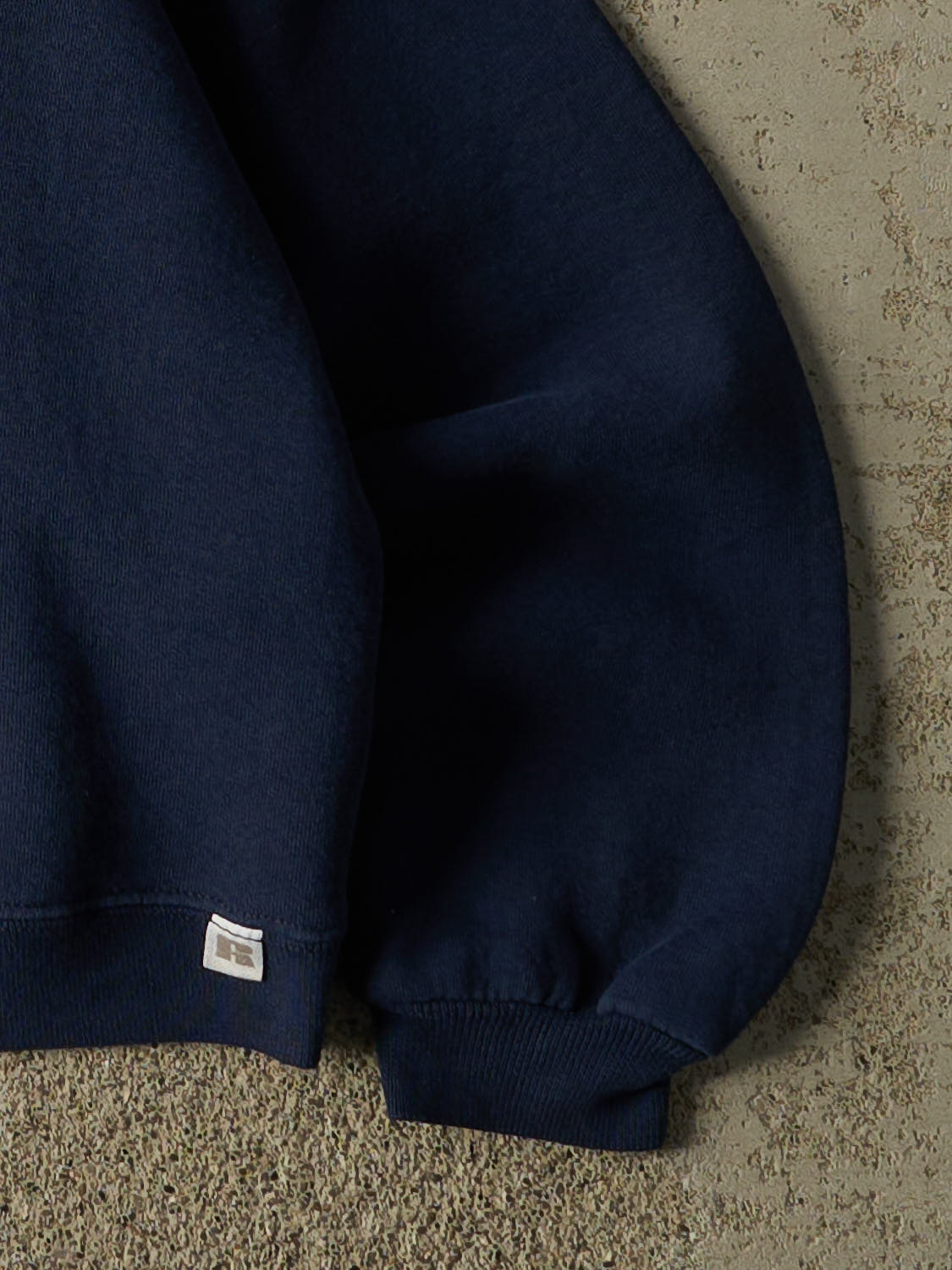 Vintage 90s Navy Blue Russell Athletic Boxy Quarter Zip Sweater (S/M)