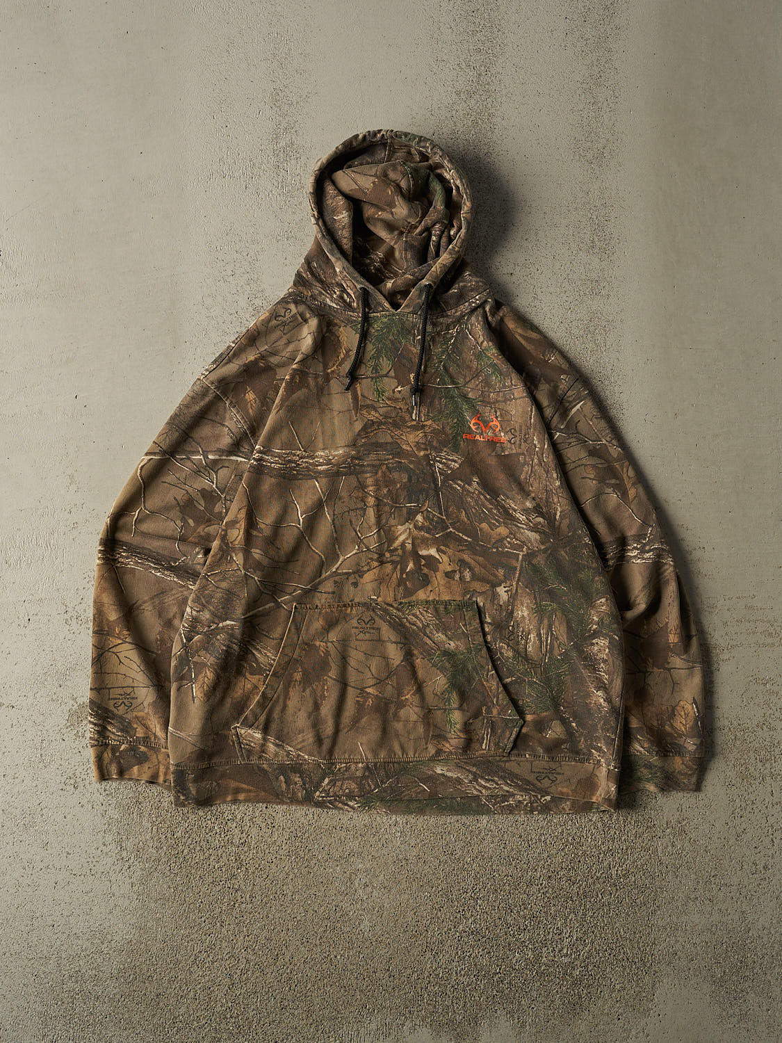 Vintage Y2K Camo Realtree Logo Hoodie (XL)
