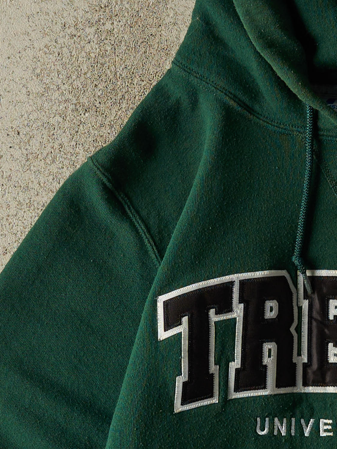 Vintage Y2K Green Russell Athletic Trent University Hoodie (S)