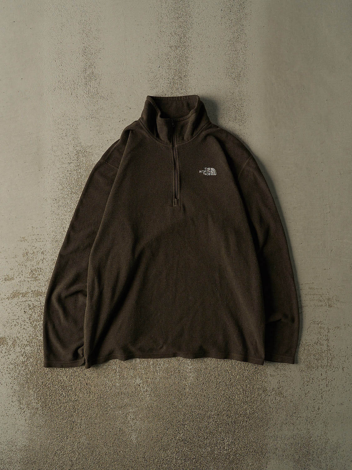 Vintage Y2K Brown The North Face Quarter Zip Fleece (L/XL)