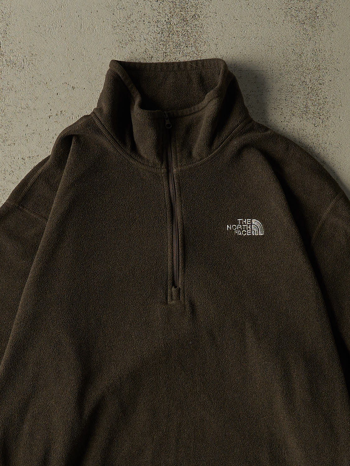 Vintage Y2K Brown The North Face Quarter Zip Fleece (L/XL)