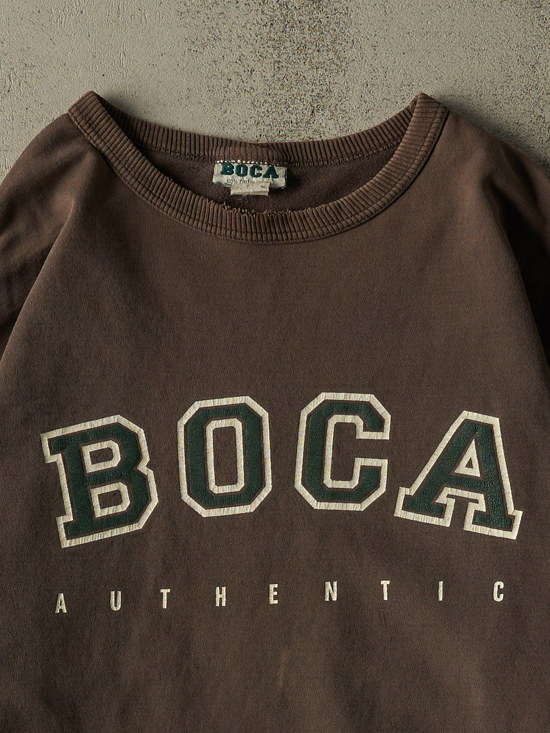 Vintage 90s Sun Faded Brown Boca Crewneck (XL/XXL)