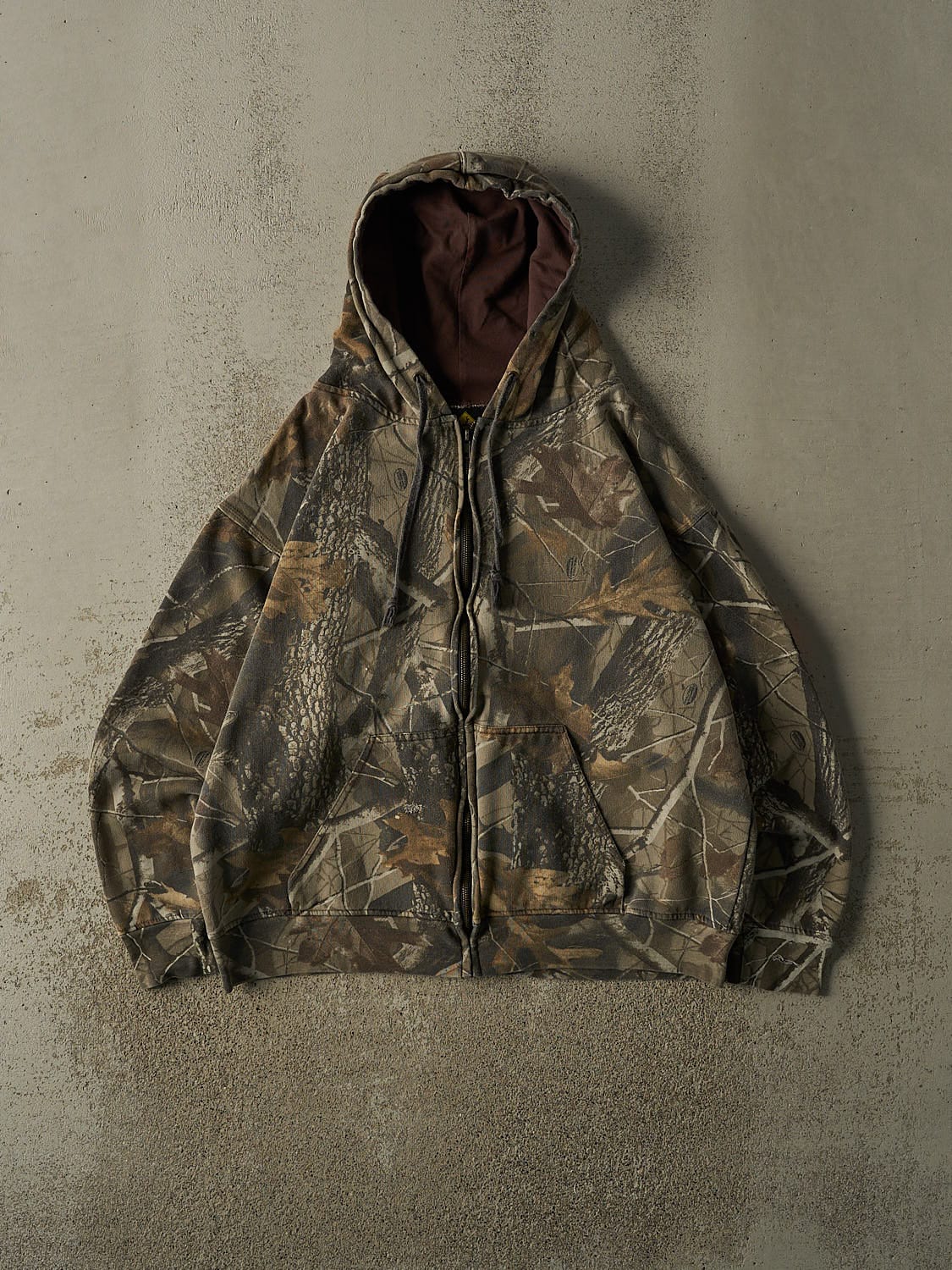 Vintage Y2K Camo Realtree Zip Up Hoodie (L/XL)