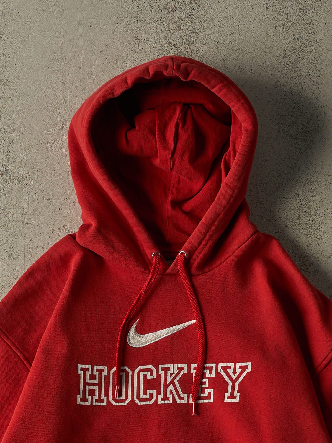 Vintage Y2K Red Nike Hockey Embroidered Hoodie (XL/XXL)