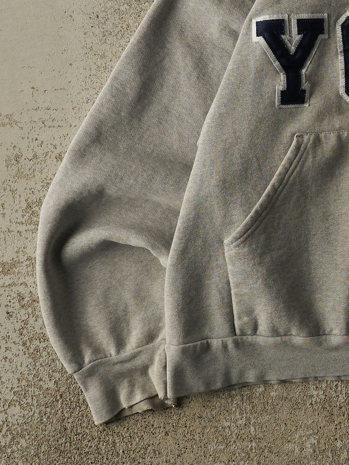 Vintage 90s Grey York University Embroidered Hoodie (S/M)