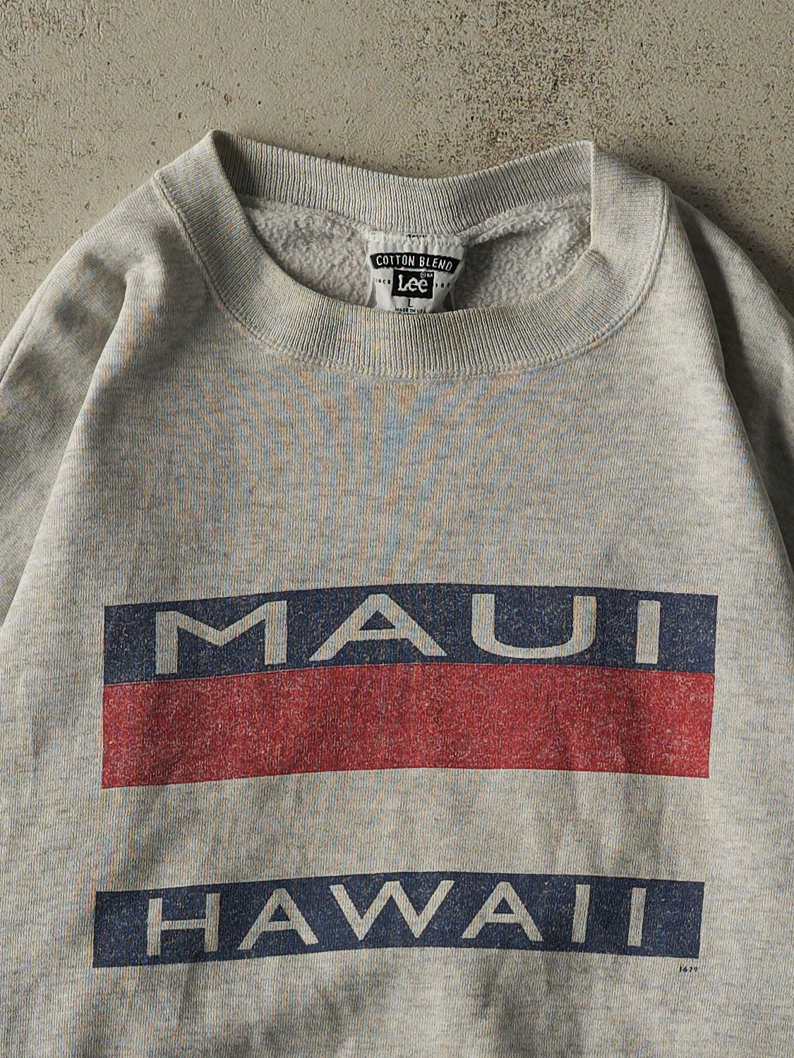 Vintage 90s Heather Grey Maui Hawaii Crewneck (M)