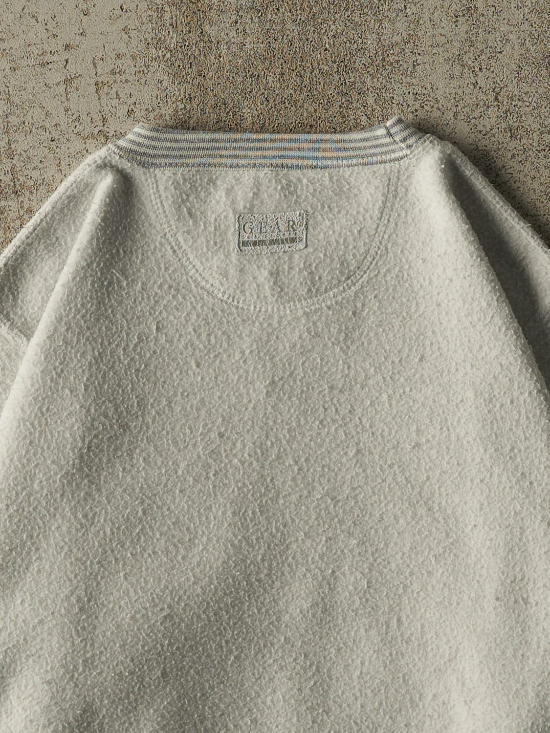 Vintage 90s Heather Grey Michigan Inside Out Crewneck (M/L)