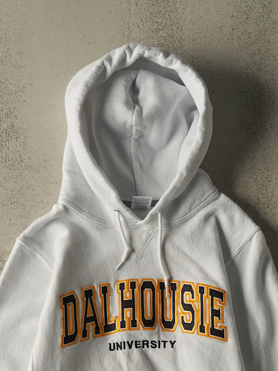 Vintage Y2K White Dalhousie University Hoodie (S/M)