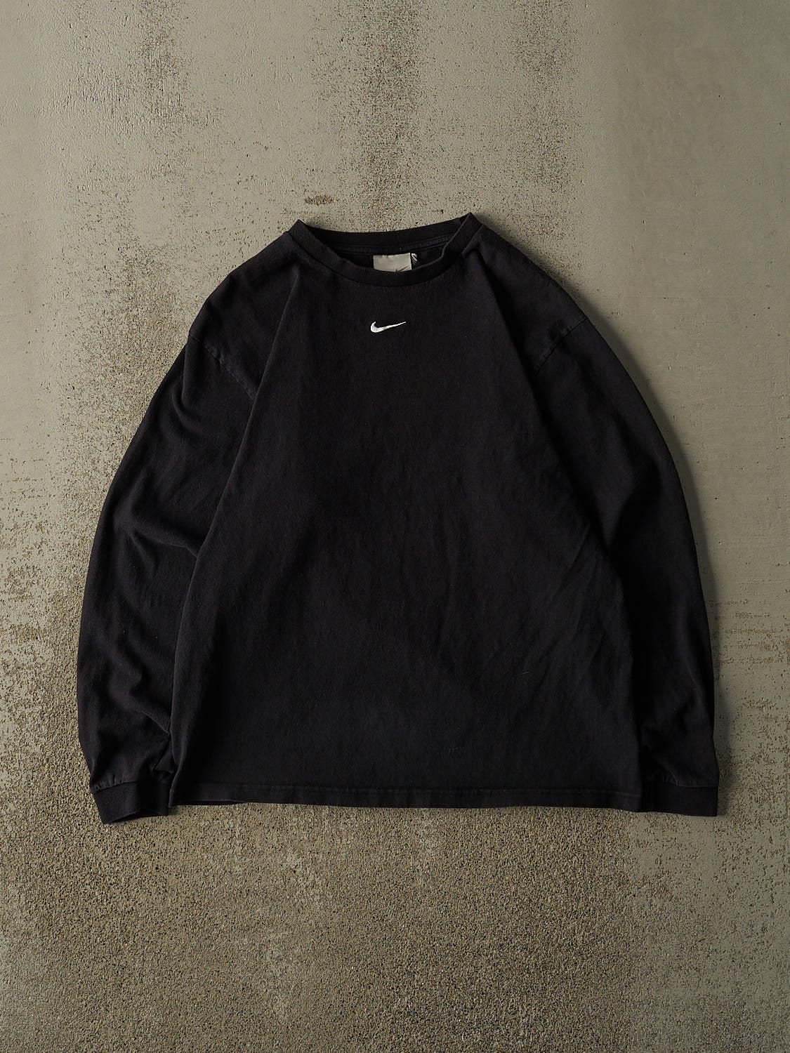 Vintage Y2K Black Nike Middle Swoosh Long Sleeve (S/M)