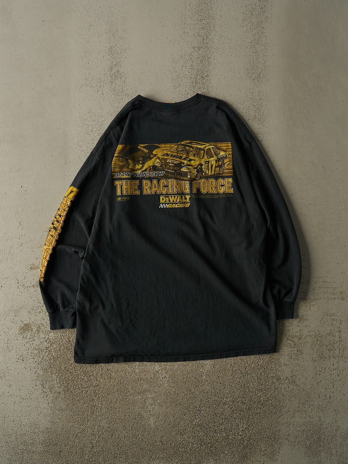 Vintage 04' Faded Black Nascar Matt Kenseth Long Sleeve (XL/XXL)