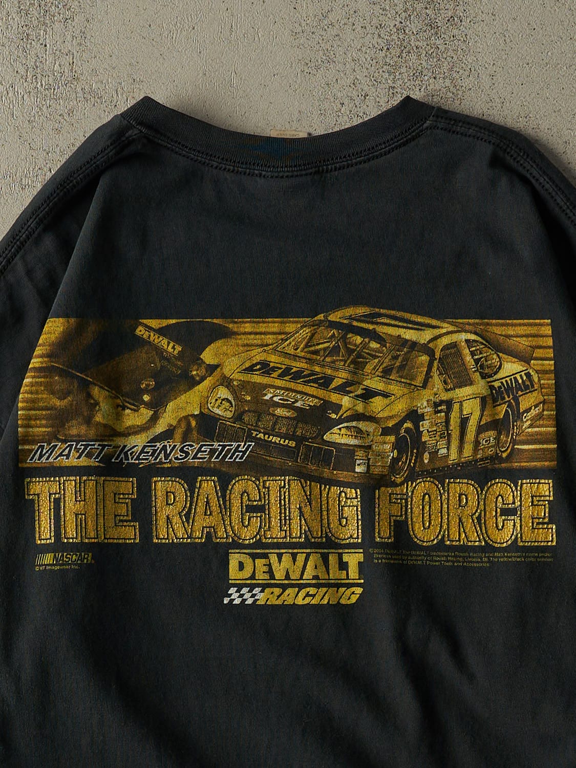 Vintage 04' Faded Black Nascar Matt Kenseth Long Sleeve (XL/XXL)