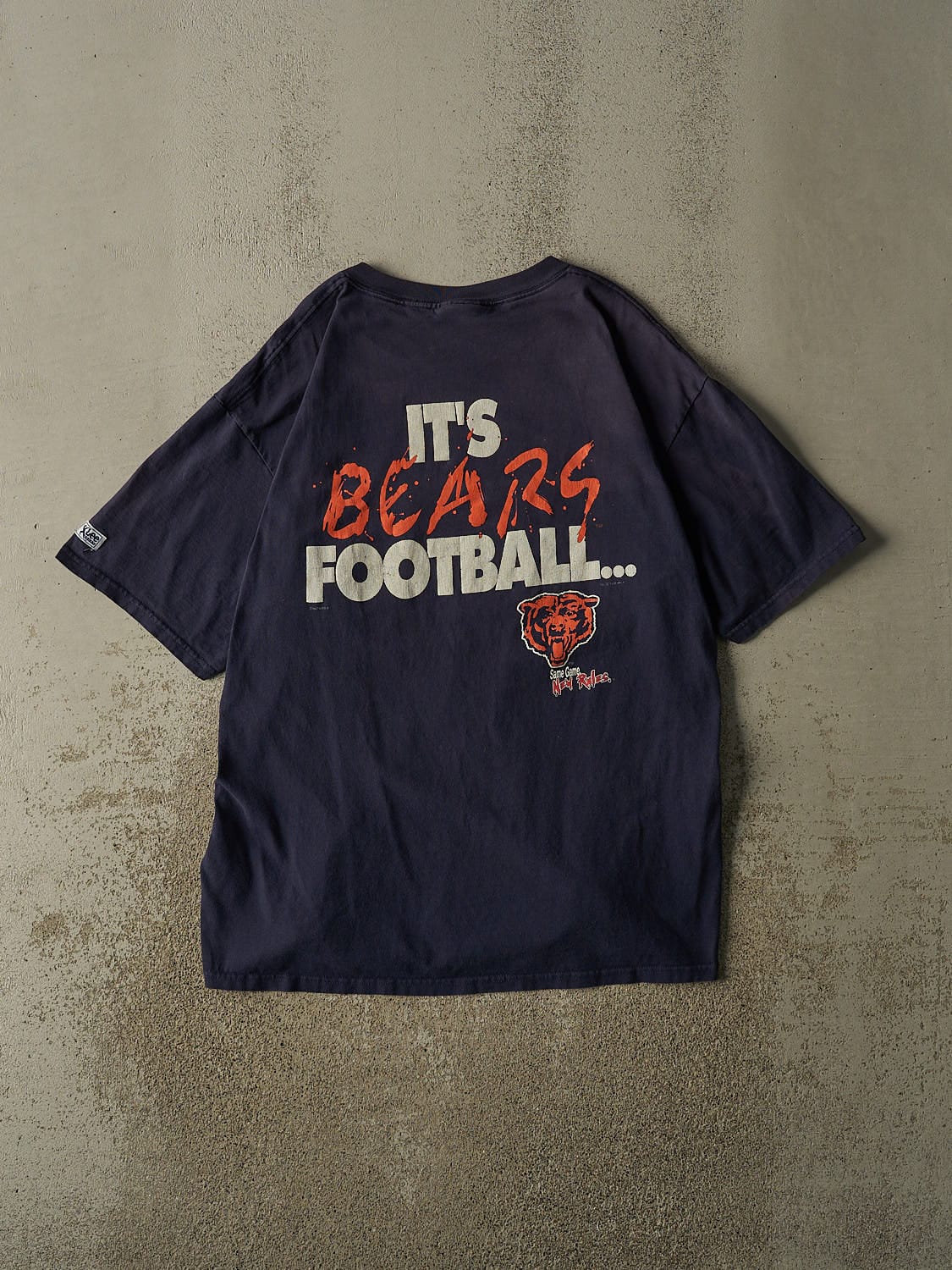 Vintage 95' Navy Blue Chicago Bears "It's Not Just Football" Tee (XL)