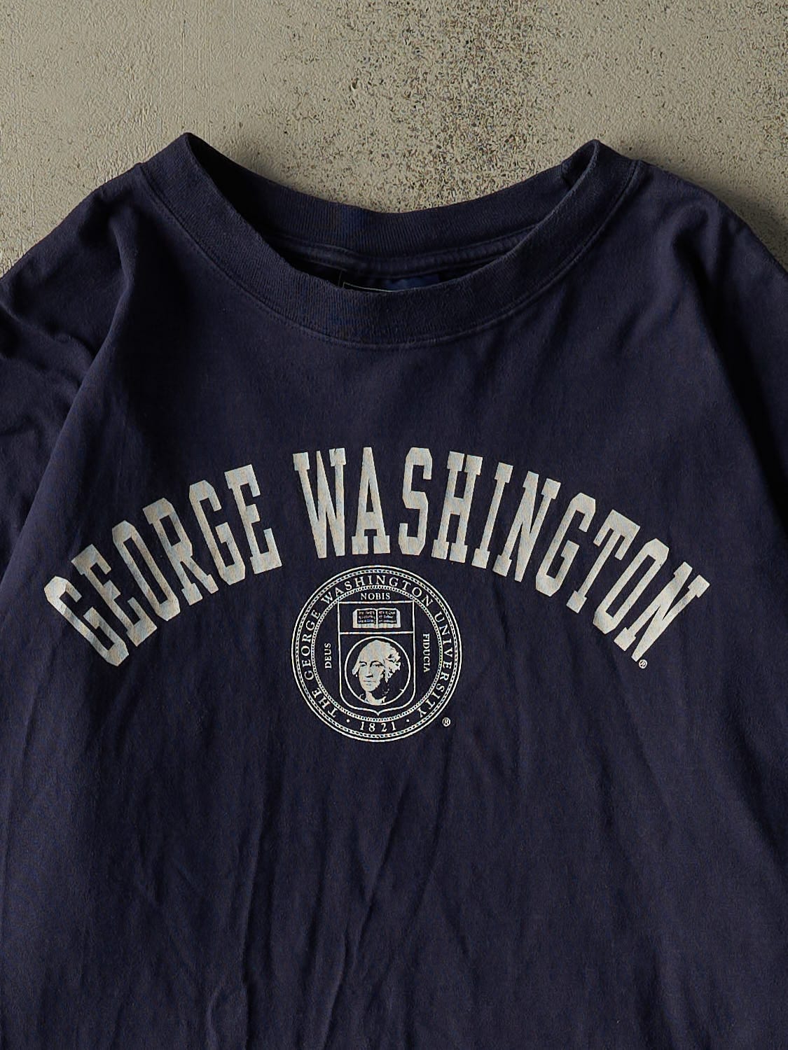 Vintage 90s Navy Blue George Washington University Long Sleeve (XXL)