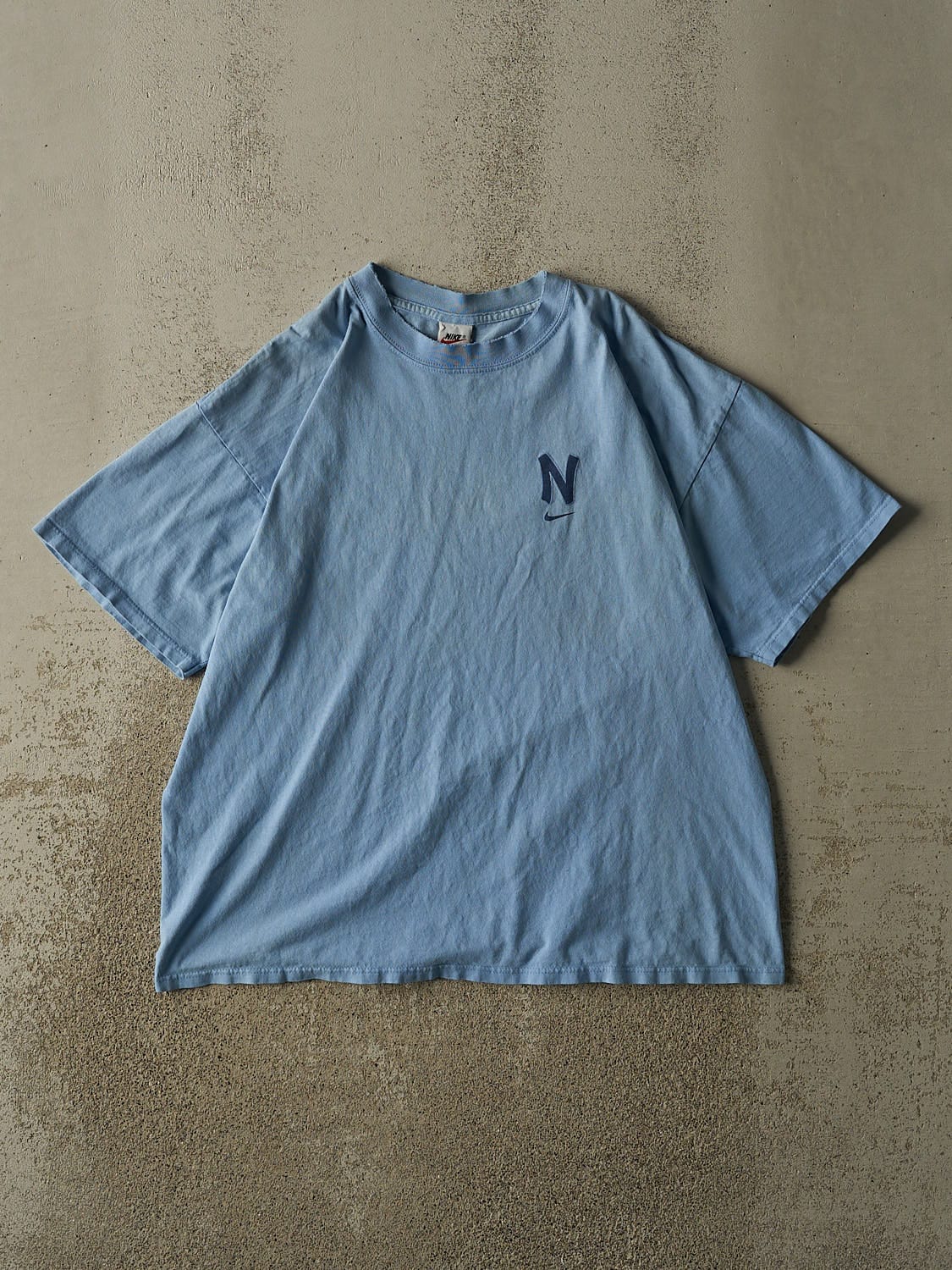 Vintage 90s Baby Blue Nike Logo Tee (L)