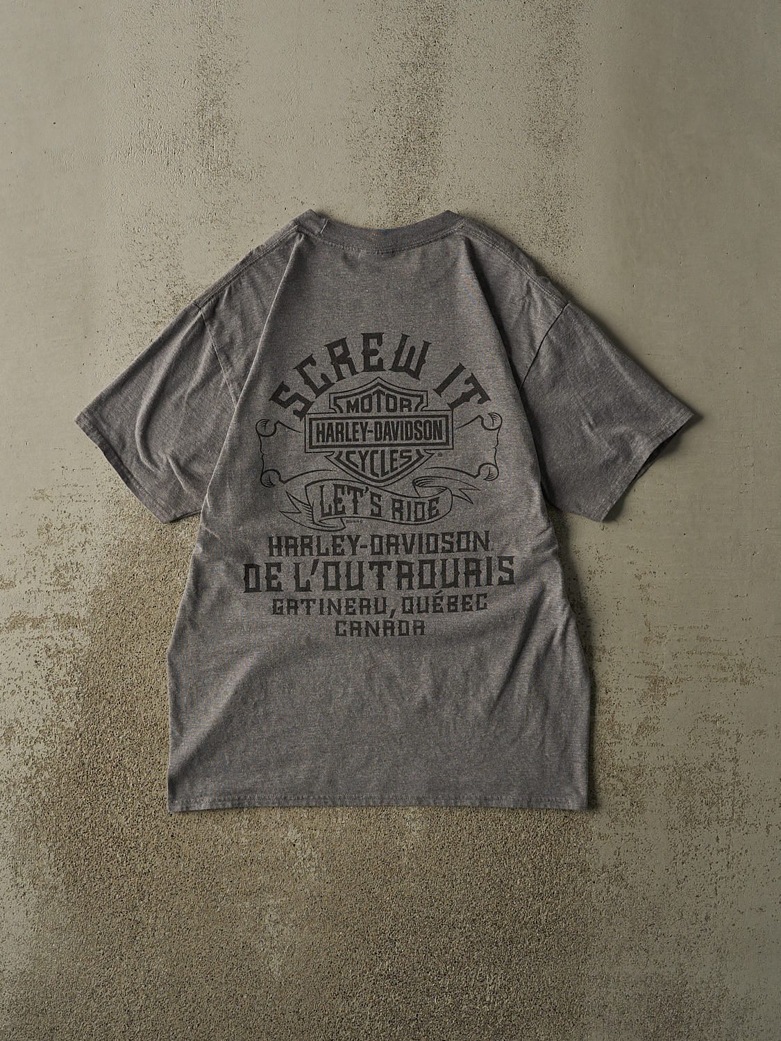 19' Grey Harley Davidson Gatineau Quebec Tee (L)