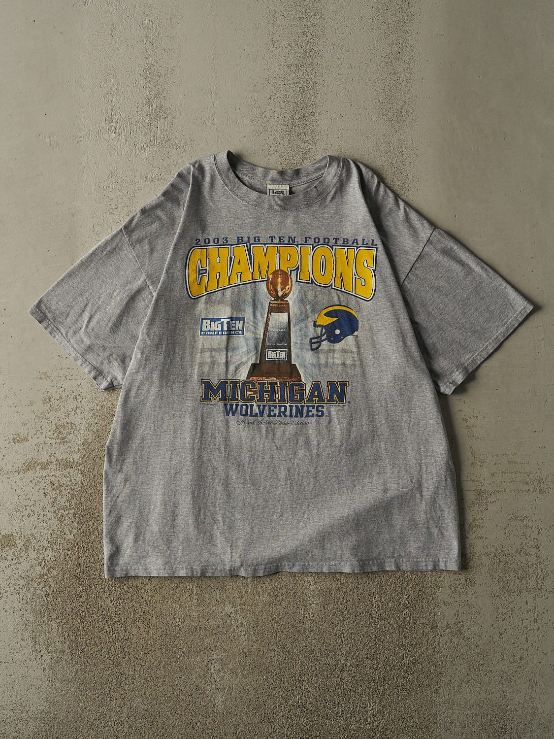 Vintage 03' Grey University of Michigan Wolverines Football Champions Tee (XL)