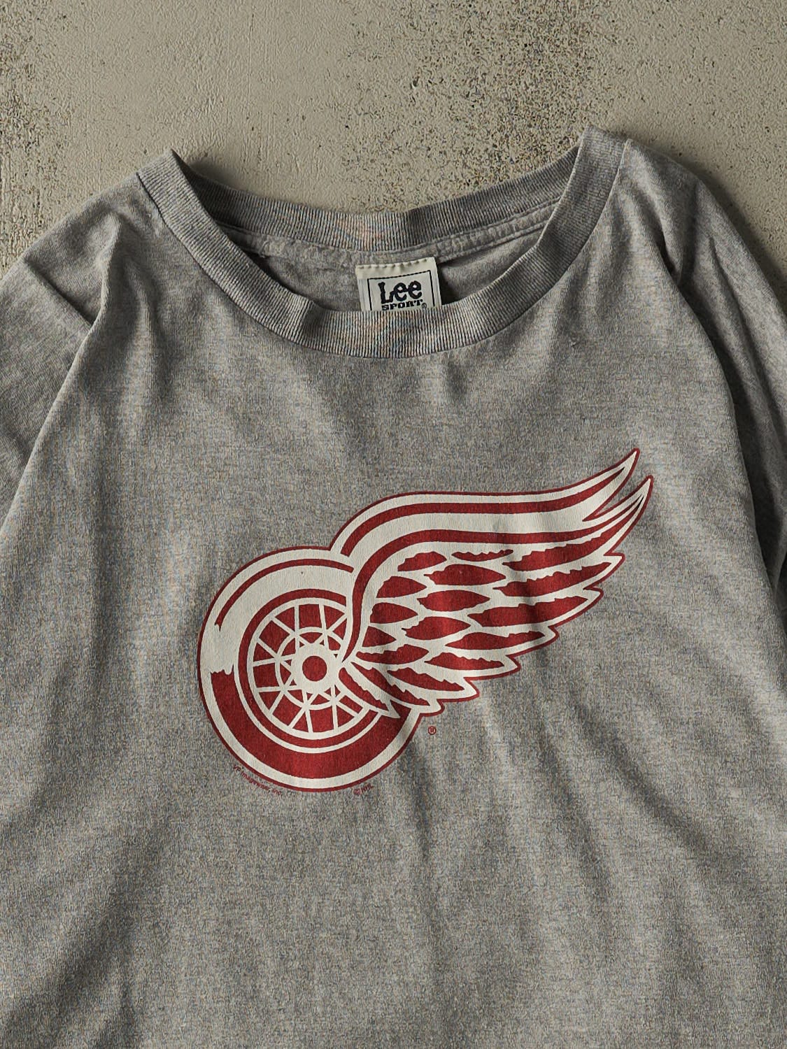 Vintage Y2K Grey Detroit Red Wings Long Sleeve (XL)