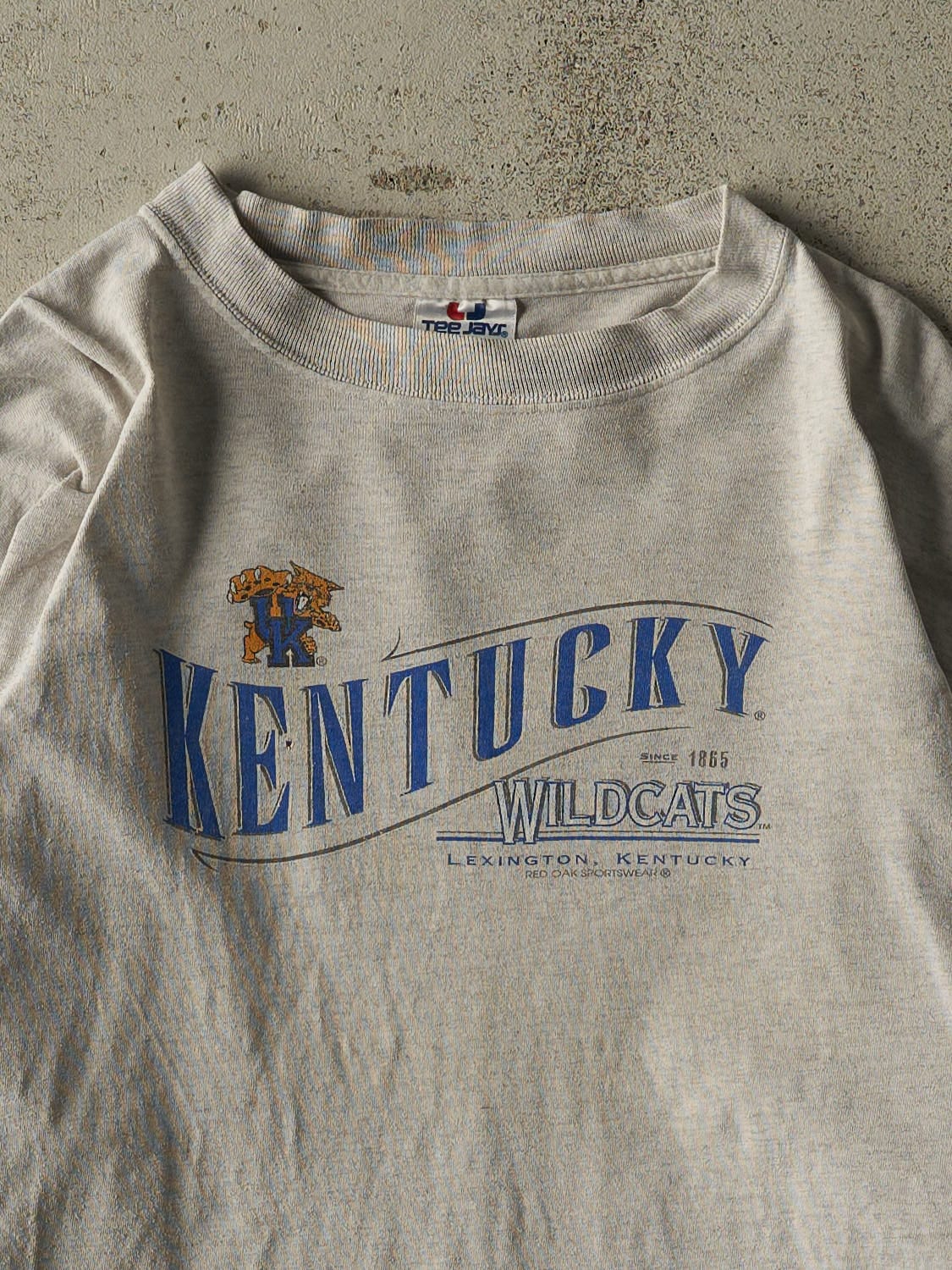 Vintage 90s Heather Grey University of Kentucky Wildcats Long Sleeve (L/XL)