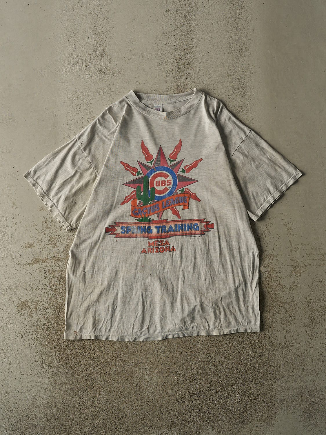 Vintage 97' Heather Grey Chicago Cubs Spring Training Tee (XL)