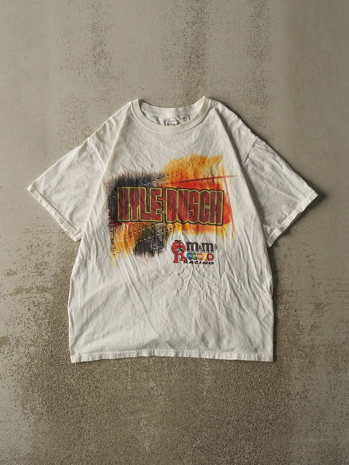 Vintage 11' White Kyle Busch Nascar Tee (L)
