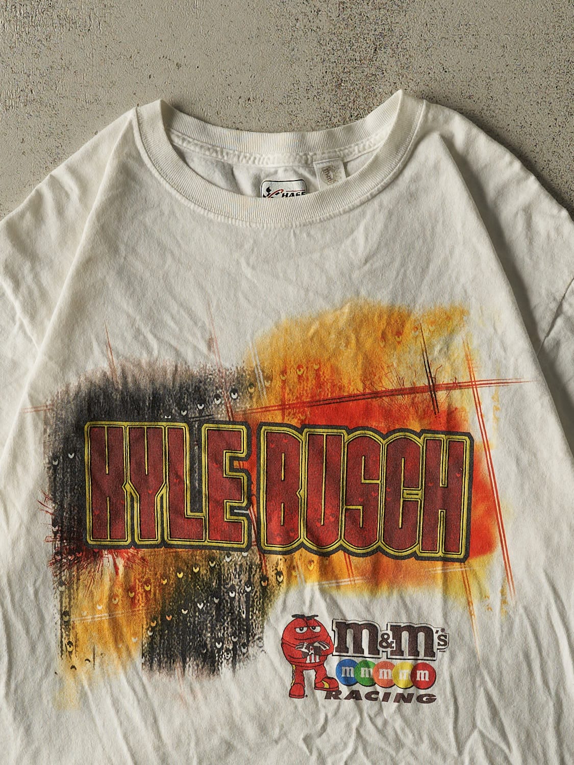 Vintage 11' White Kyle Busch Nascar Tee (L)