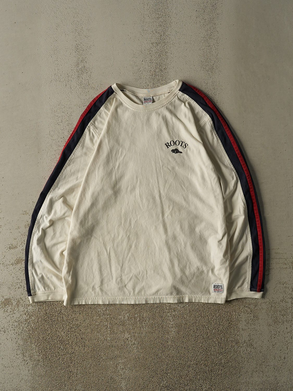 Vintage Y2K Beige Roots Athletics Long Sleeve (XL)