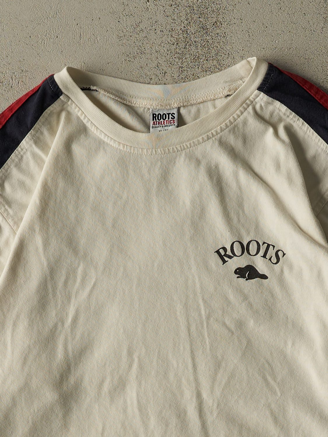 Vintage Y2K Beige Roots Athletics Long Sleeve (XL)