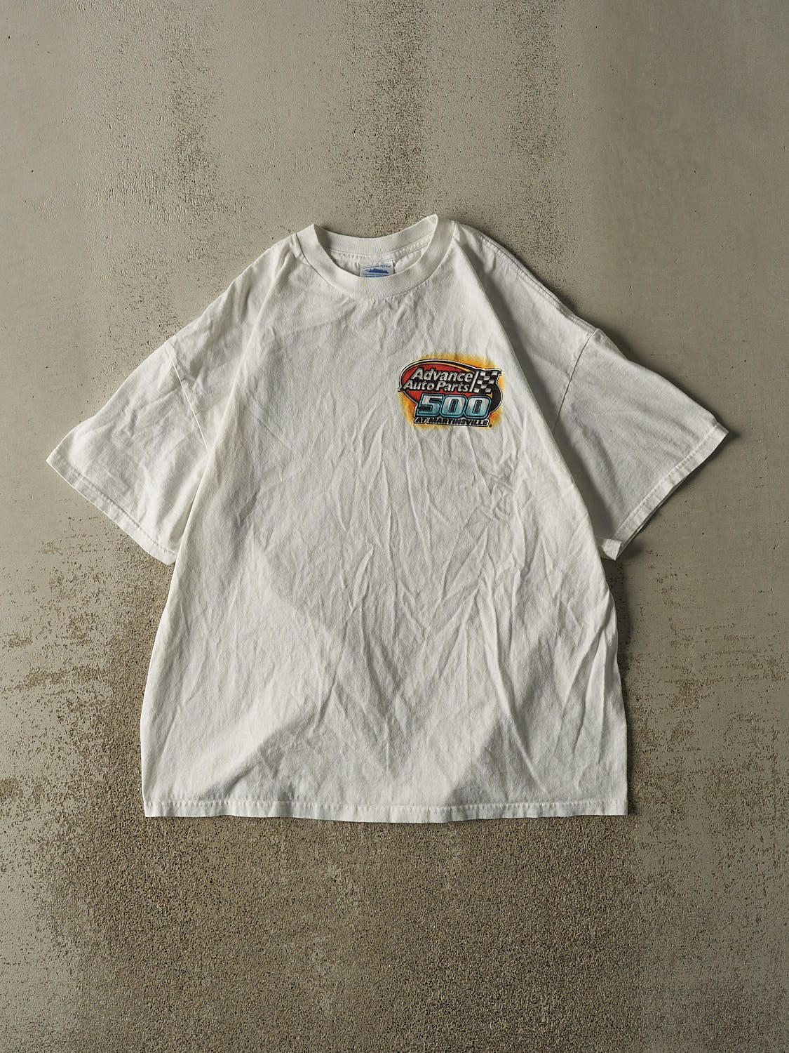 Vintage 05' White Nascar Racing Tee (XL)