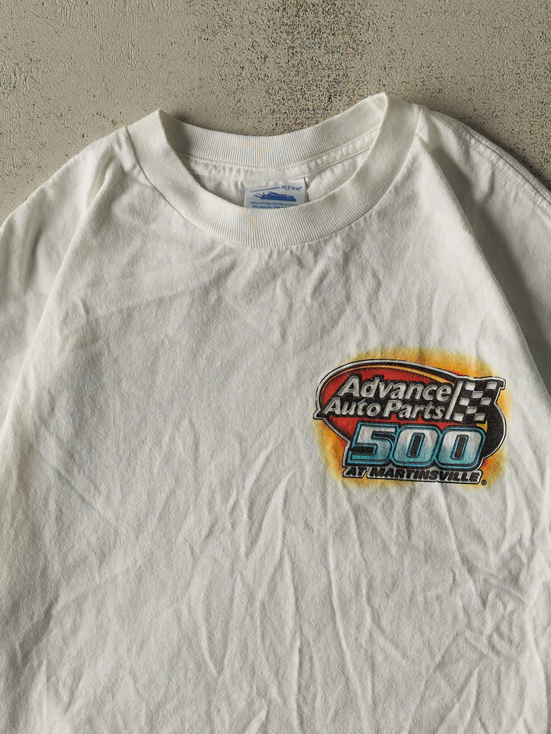 Vintage 05' White Nascar Racing Tee (XL)