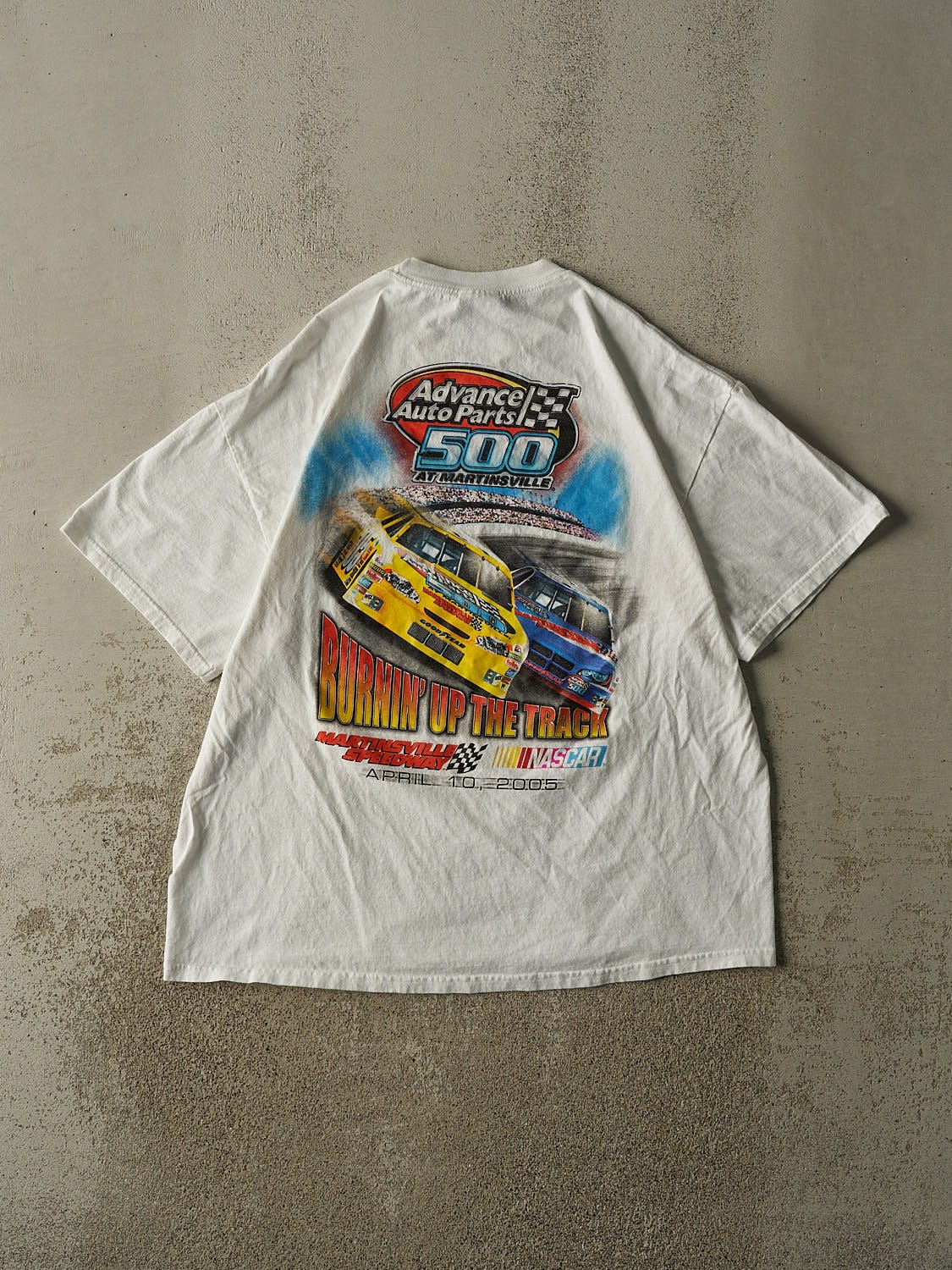 Vintage 05' White Nascar Racing Tee (XL)
