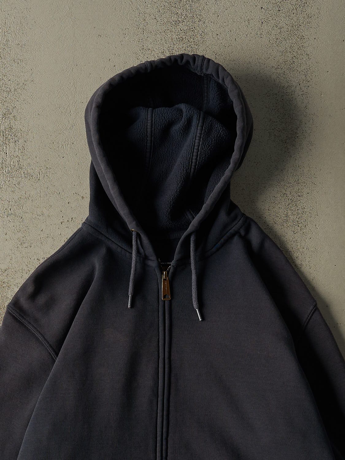 Vintage Y2K Sun Faded Navy Carhartt Zip Up Hoodie (L/XL)