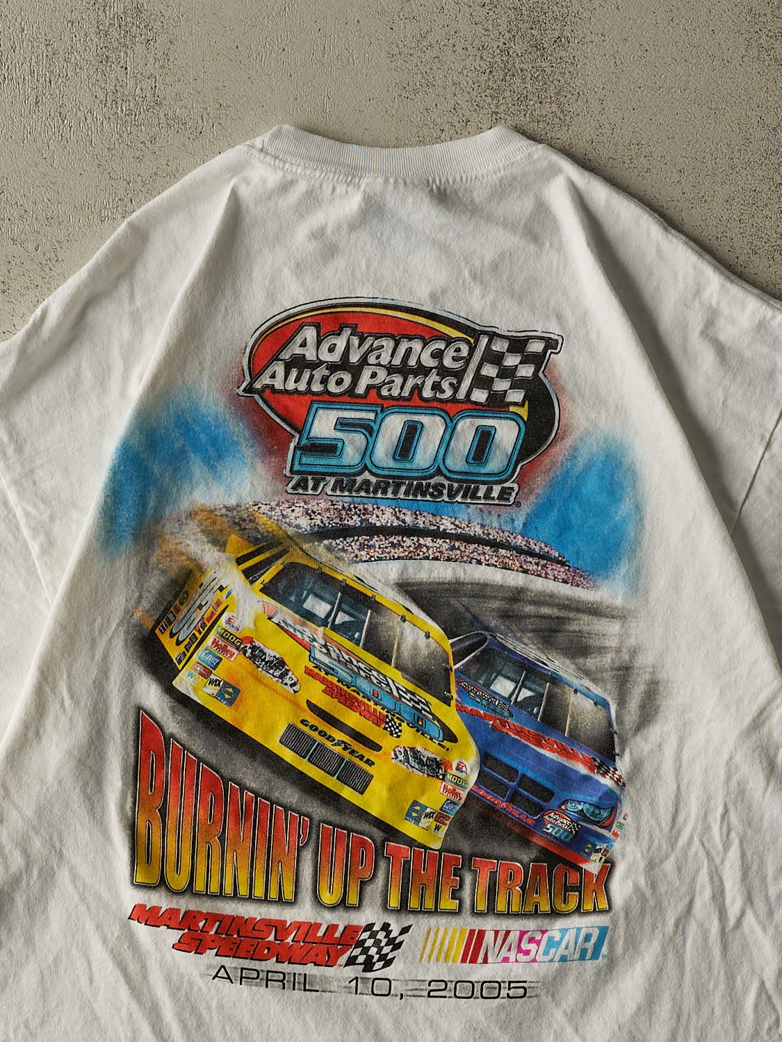 Vintage 05' White Nascar Racing Tee (XL)