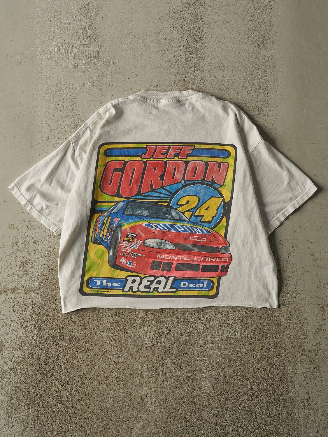Vintage 98' White Jeff Gordon Nascar Cropped Tee (XS/S)