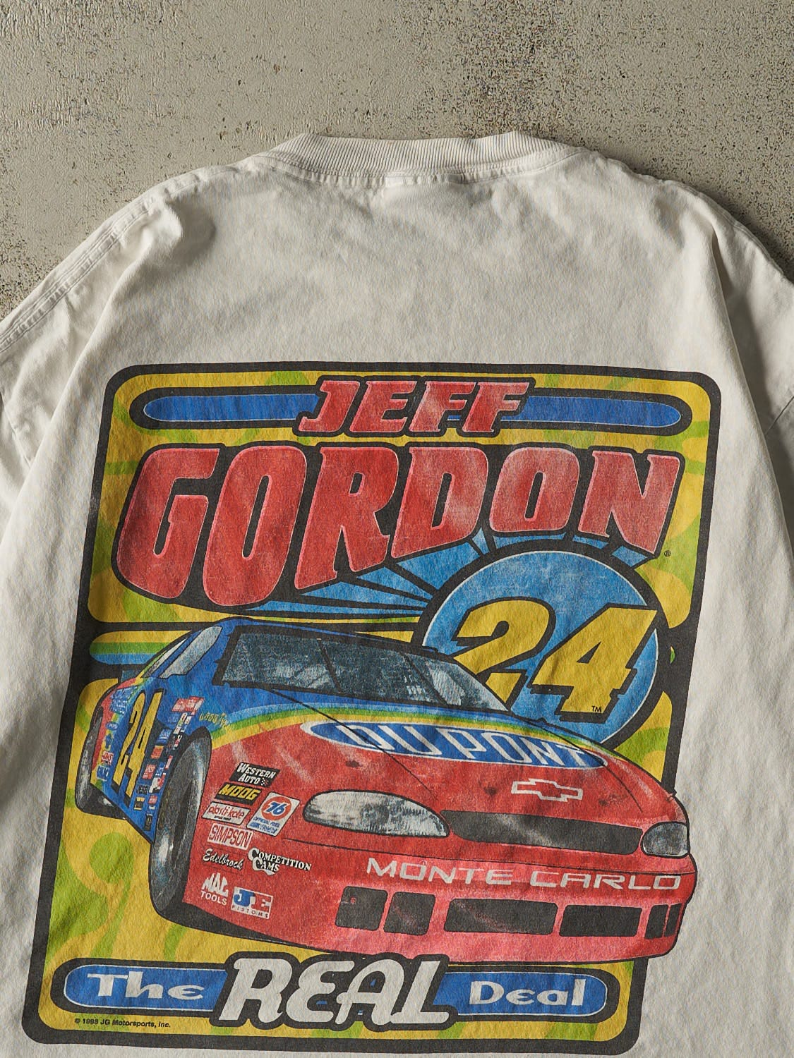 Vintage 98' White Jeff Gordon Nascar Cropped Tee (XS/S)
