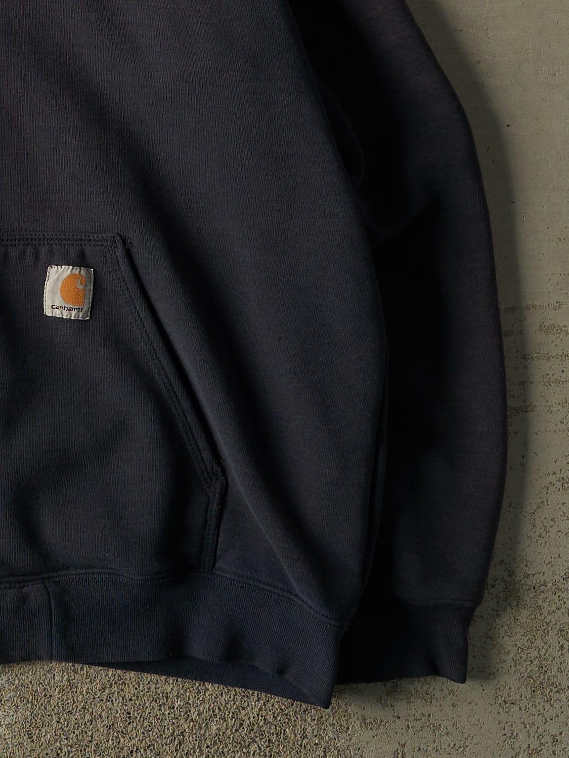 Vintage Y2K Sun Faded Navy Carhartt Zip Up Hoodie (L/XL)
