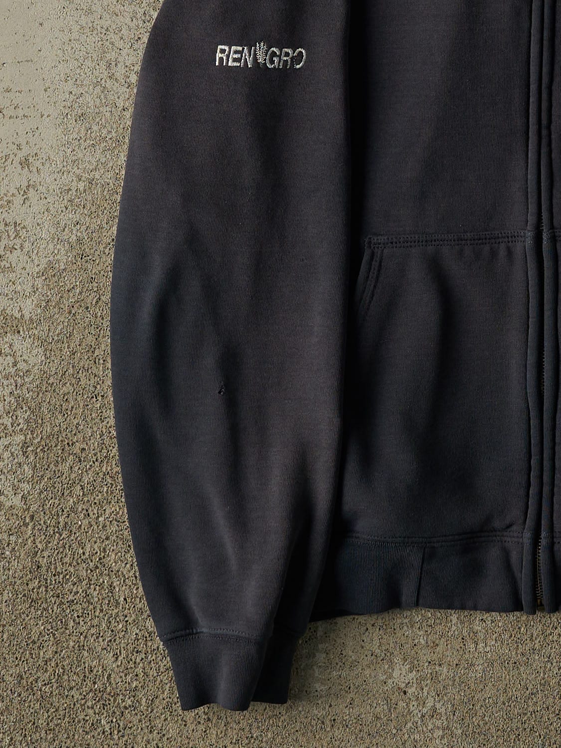 Vintage Y2K Sun Faded Navy Carhartt Zip Up Hoodie (L/XL)