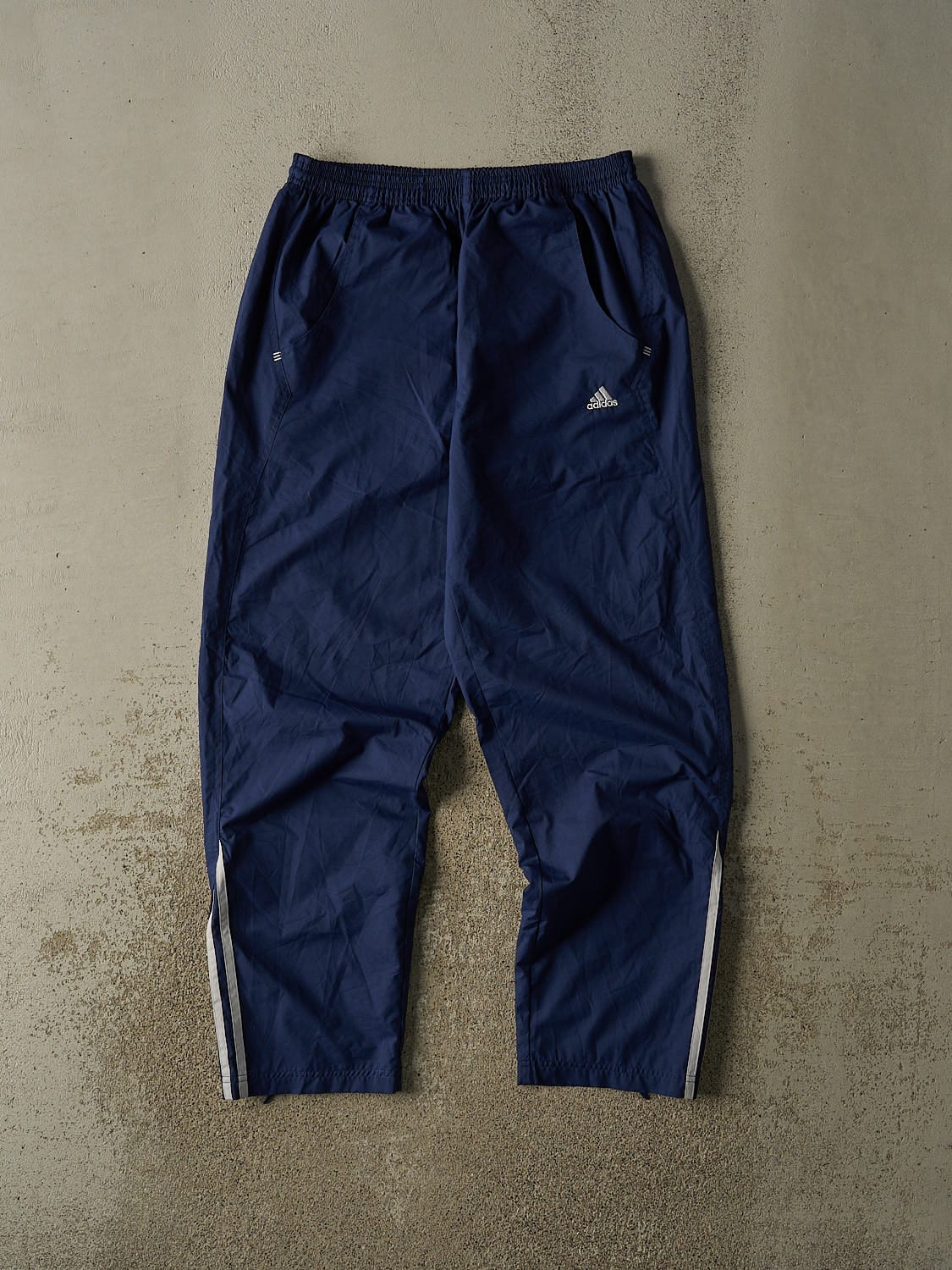 Vintage 90s Navy Blue Adidas Track Pants (30x30.5)