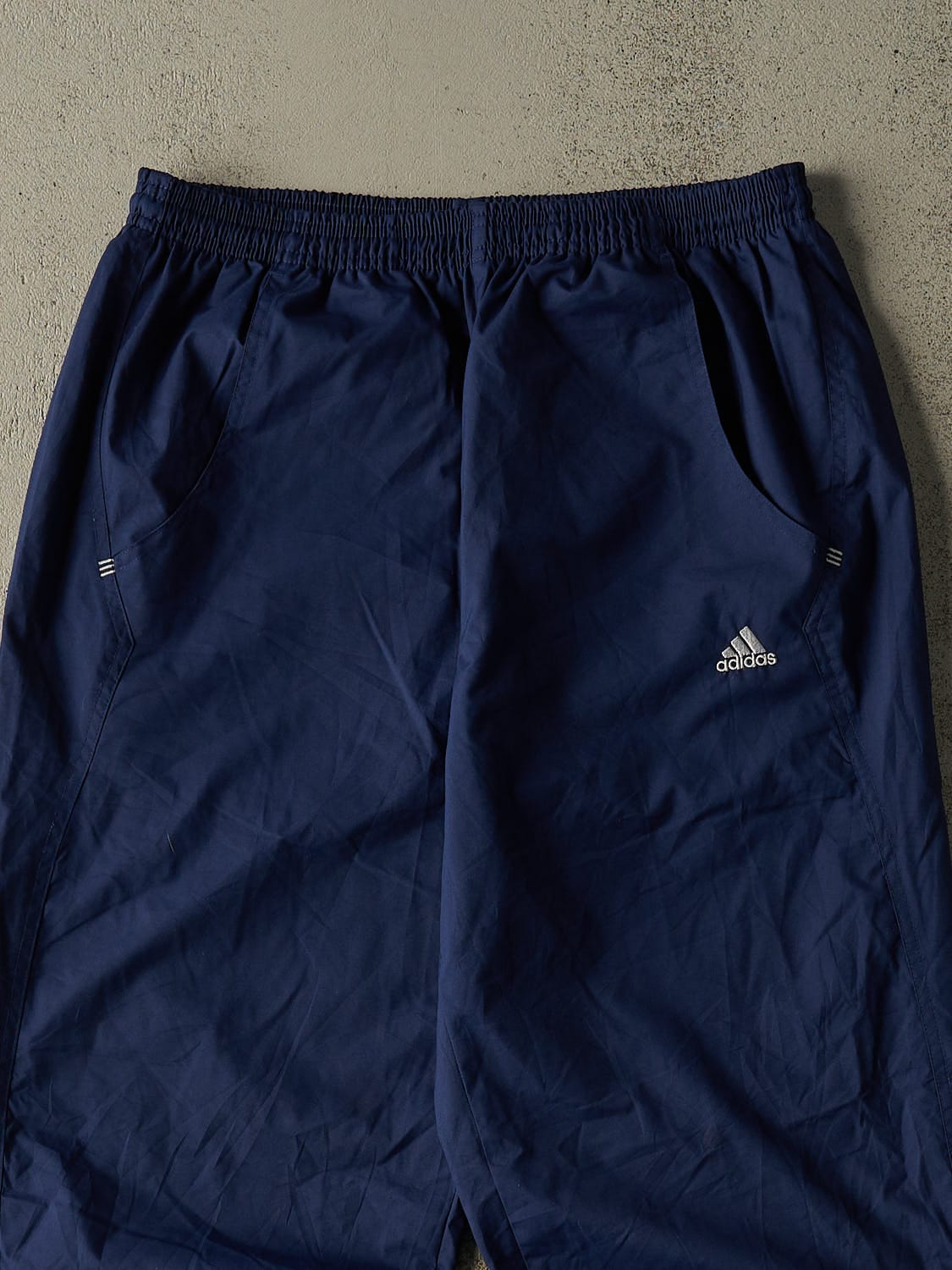 Vintage 90s Navy Blue Adidas Track Pants (30x30.5)
