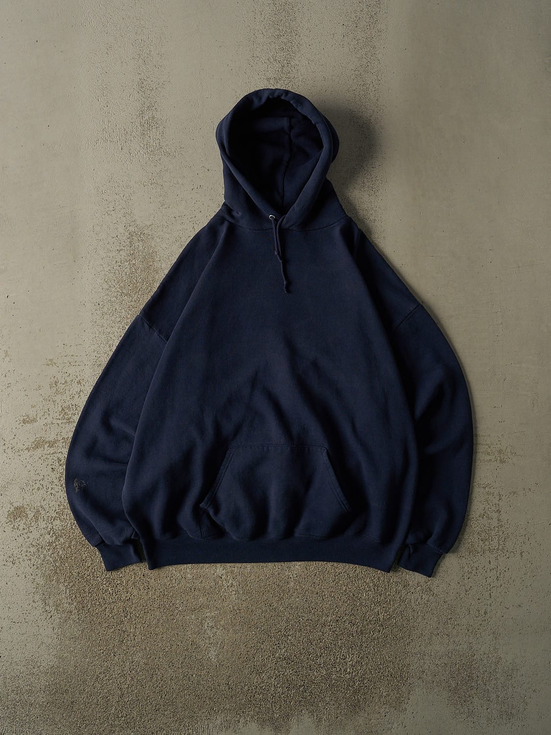 Vintage 90s Navy Blue Blank Hoodie (XXL)