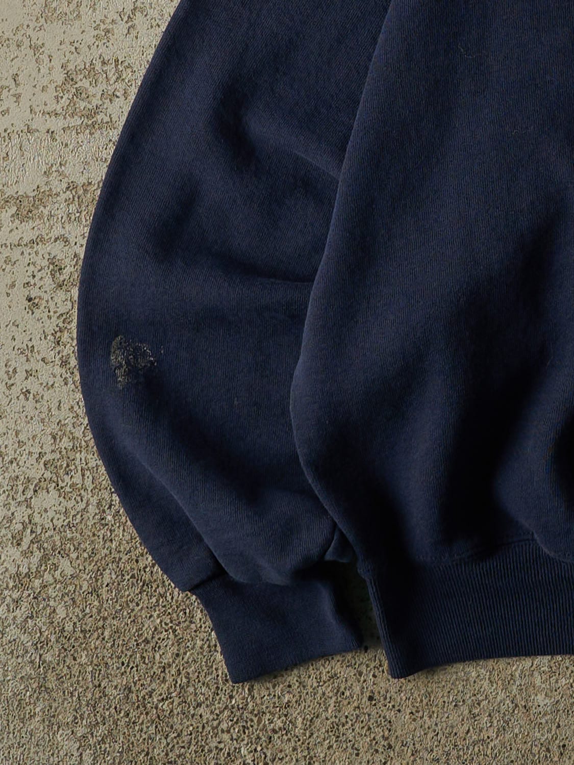 Vintage 90s Navy Blue Blank Hoodie (XXL)