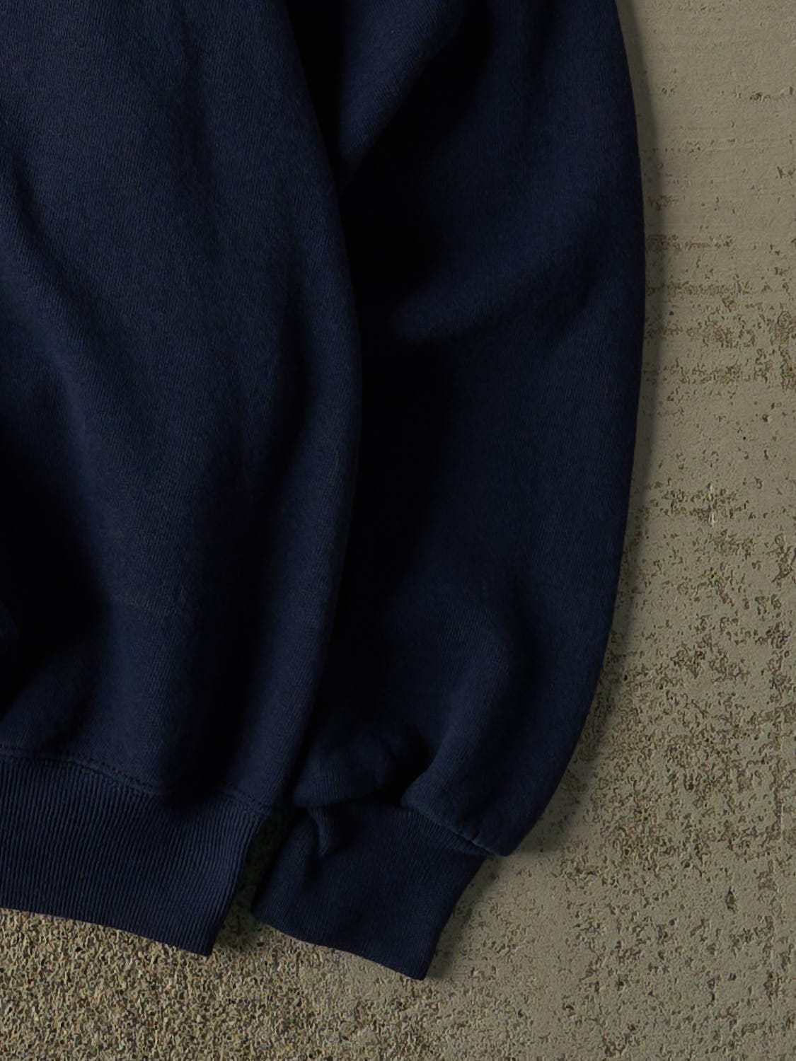 Vintage 90s Navy Blue Blank Hoodie (XXL)
