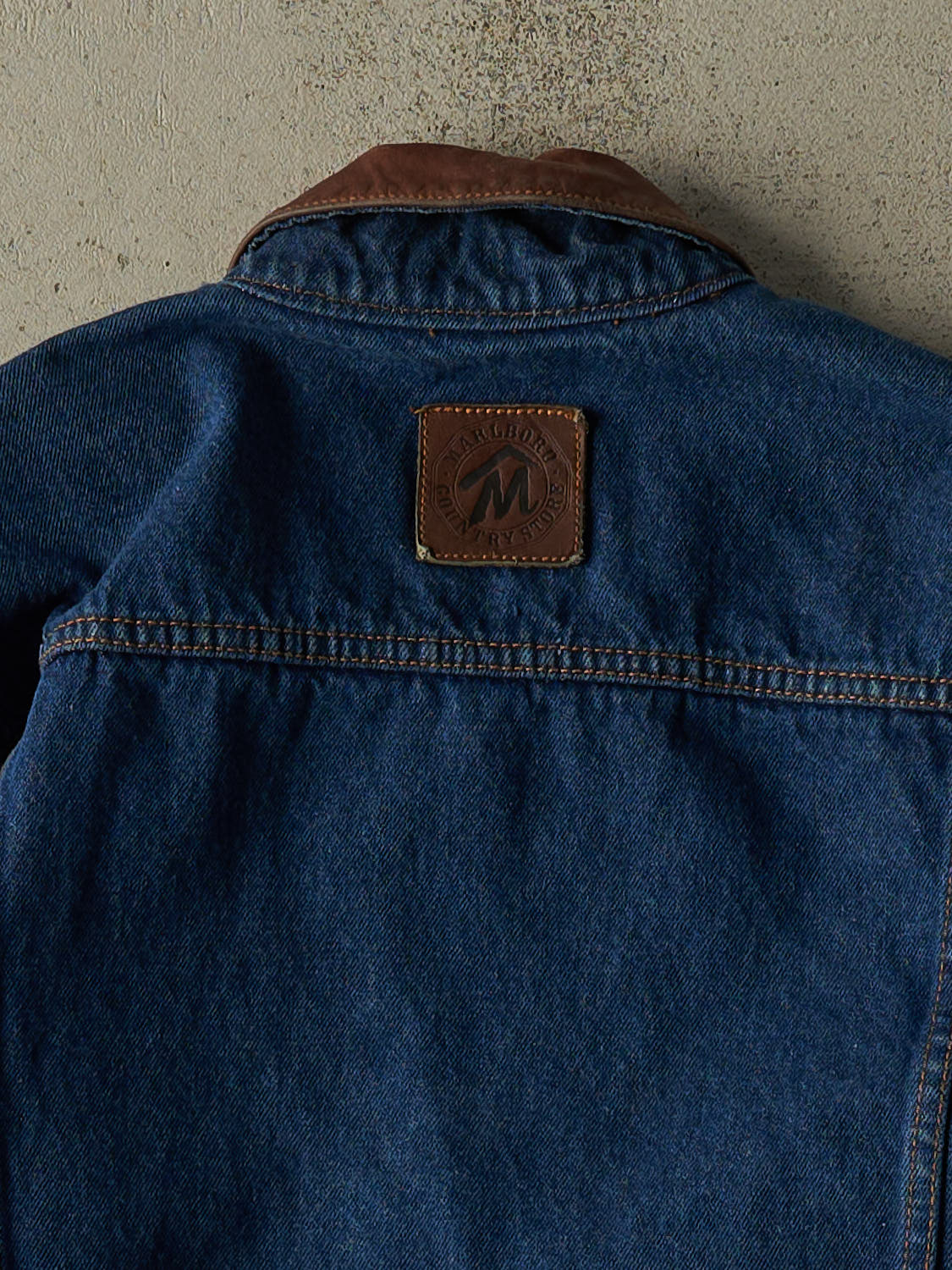 Vintage 90s Dark Wash Marlboro Denim Jacket (L/XL)
