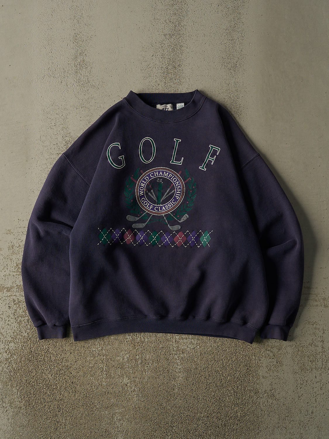 Vintage 90s Sun Faded Navy Golf World Championship Crewneck (L/XL)