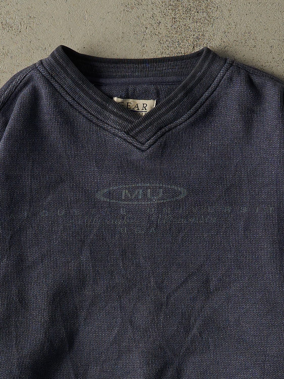 Vintage 90s Navy Blue Marquette University Textured Crewneck (L)